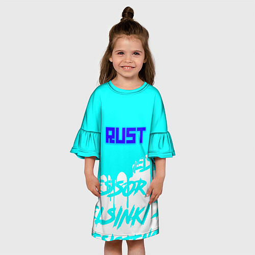Детское платье Rust надписи краски / 3D-принт – фото 3