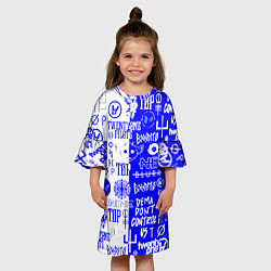 Платье клеш для девочки Twenty one pilots лого, цвет: 3D-принт — фото 2