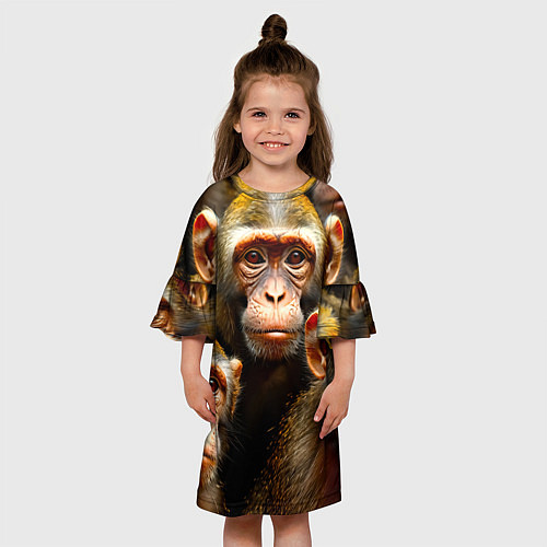 Детское платье Макаки / 3D-принт – фото 3