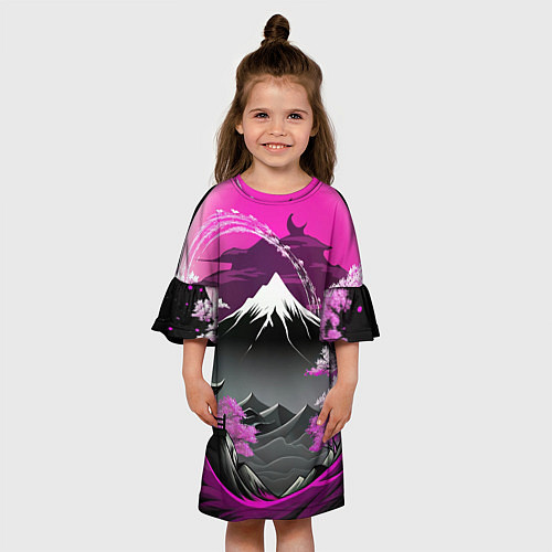 Детское платье Япония природа в коллаже / 3D-принт – фото 3