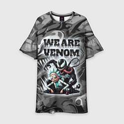 Платье клеш для девочки We are Venom - graffiti, цвет: 3D-принт