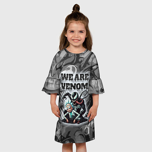 Детское платье We are Venom - graffiti / 3D-принт – фото 3