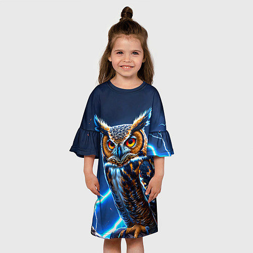 Детское платье Сова и разряды молний / 3D-принт – фото 3
