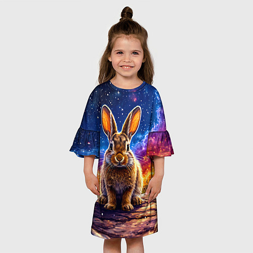 Детское платье Зачик и космическое небо / 3D-принт – фото 3