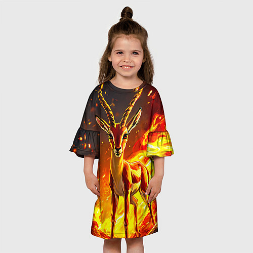 Детское платье Газель в огне / 3D-принт – фото 3