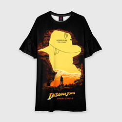 Платье клеш для девочки Indiana Jones and the Great Circle, цвет: 3D-принт