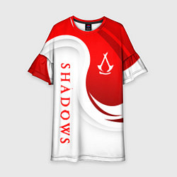 Платье клеш для девочки Assassins creed - shadows, цвет: 3D-принт