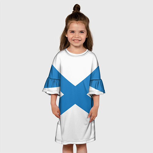 Детское платье Военно-морской флот: Андреевский флаг / 3D-принт – фото 3
