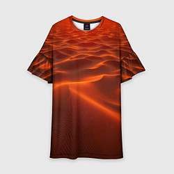 Платье клеш для девочки Красная жара, цвет: 3D-принт