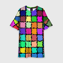Платье клеш для девочки Лоскутки, цвет: 3D-принт