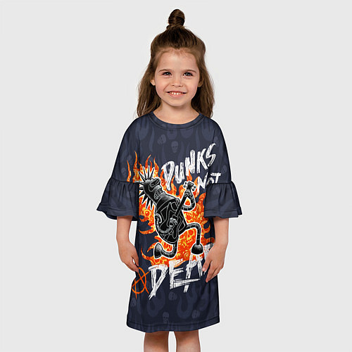 Детское платье Панк рок с Бендером из Футурамы на металле / 3D-принт – фото 3