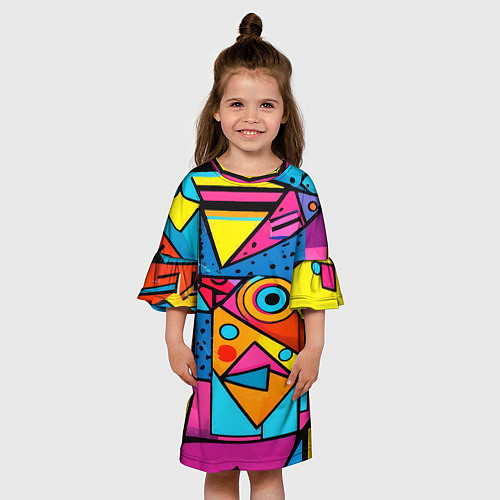 Детское платье Кислая геометрия / 3D-принт – фото 3