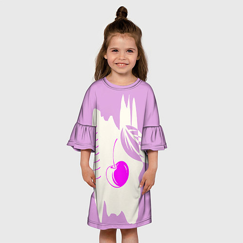 Детское платье Вишневый коллаж / 3D-принт – фото 3