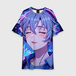 Платье клеш для девочки Влюбленный в музыку, цвет: 3D-принт