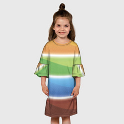 Платье клеш для девочки Просвет, цвет: 3D-принт — фото 2