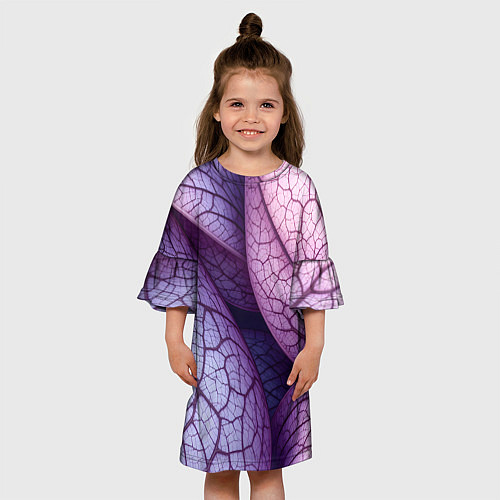 Детское платье Прожилки экзотического растения / 3D-принт – фото 3
