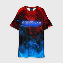 Платье клеш для девочки God of War битва огня, цвет: 3D-принт