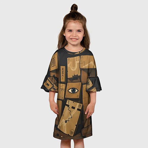 Детское платье Коробки и глаз / 3D-принт – фото 3