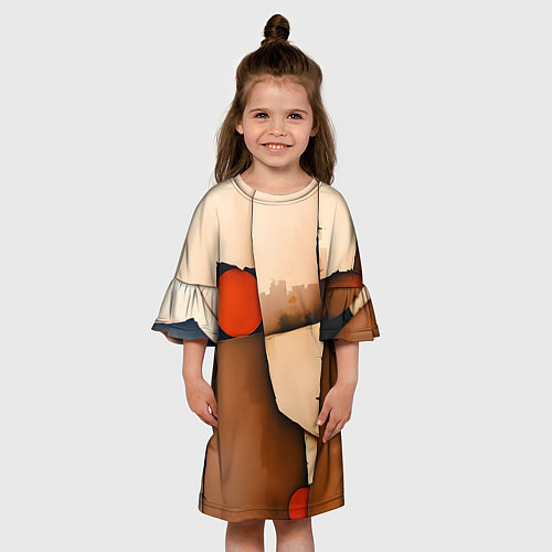 Детское платье Фрагментированная композиция / 3D-принт – фото 3