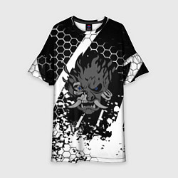 Платье клеш для девочки Samurai соты краски, цвет: 3D-принт