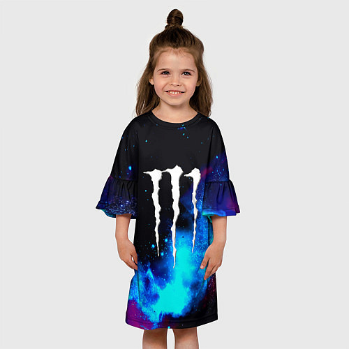 Детское платье Monster energy космос / 3D-принт – фото 3