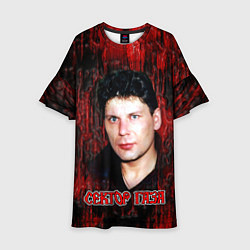 Платье клеш для девочки Сектор газа фото Юрий Хой, цвет: 3D-принт