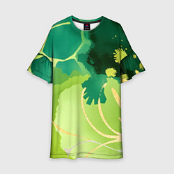 Платье клеш для девочки Вдохновленный природой, цвет: 3D-принт