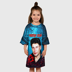 Платье клеш для девочки Сектор газа вечерний лес, цвет: 3D-принт — фото 2
