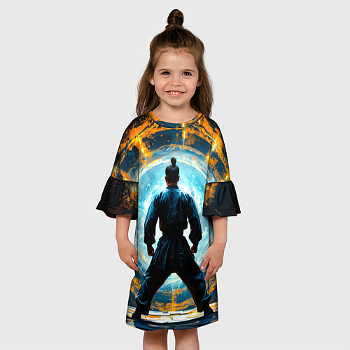 Детское платье Кунг-фу боец / 3D-принт – фото 3