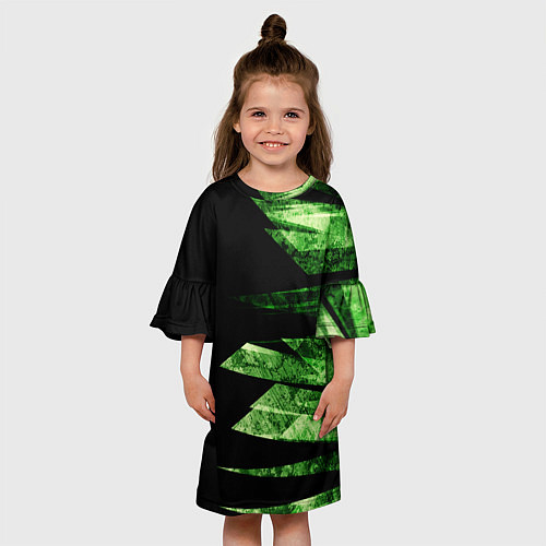 Детское платье Color green black / 3D-принт – фото 3
