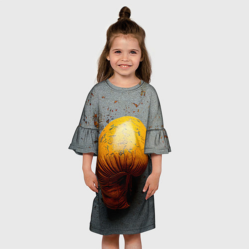 Детское платье Желтая боксерская перчатка / 3D-принт – фото 3