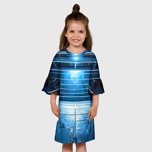 Детское платье Синий ринг / 3D-принт – фото 3