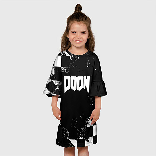 Детское платье Doom краски клетка / 3D-принт – фото 3