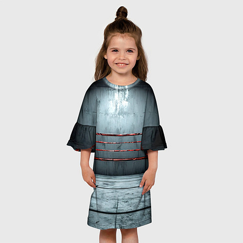 Детское платье Серый ринг / 3D-принт – фото 3