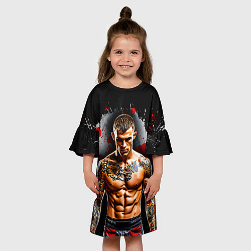 Детское платье Дастин Порье на черном / 3D-принт – фото 3