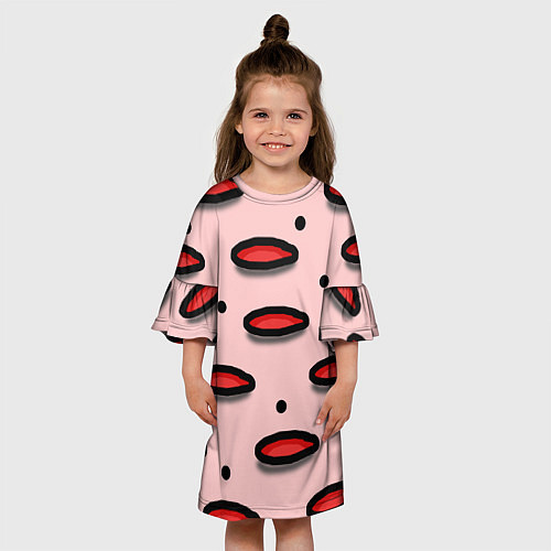 Детское платье Круги маркер - паттерн / 3D-принт – фото 3