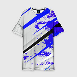 Детское платье Color white blue
