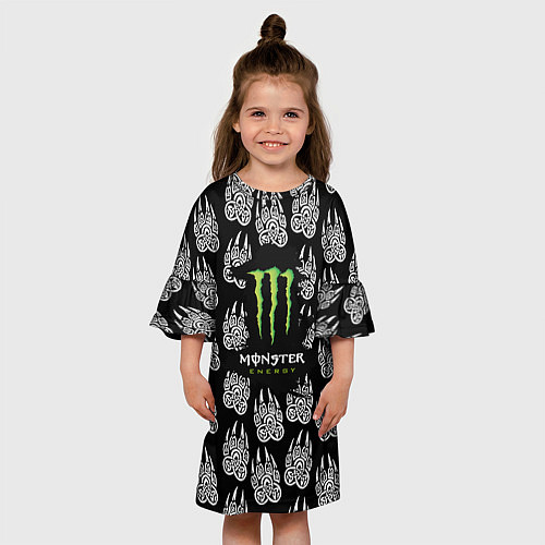 Детское платье Monster energy медвежьи лапы / 3D-принт – фото 3