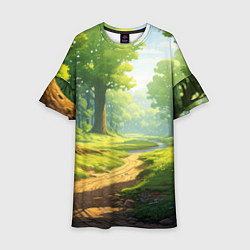 Платье клеш для девочки Fabulous forest, цвет: 3D-принт