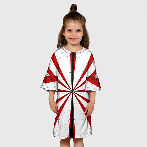 Детское платье Красно-белая мишень / 3D-принт – фото 3