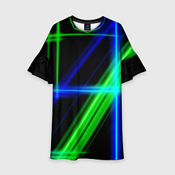 Детское платье Color blue black green