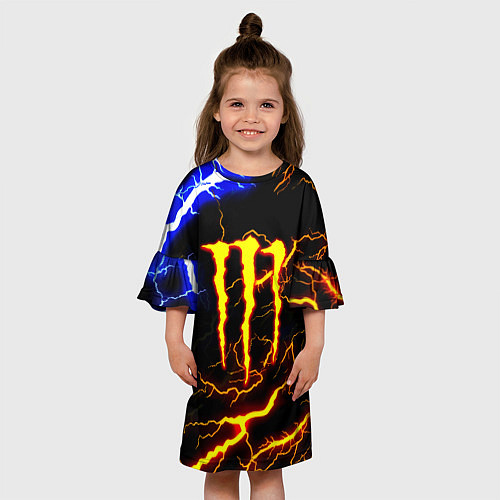 Детское платье Monster energy шторм / 3D-принт – фото 3