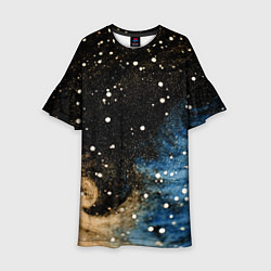 Детское платье Черно-синий фон текстура