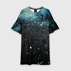 Детское платье Черно-синий текстурный фон