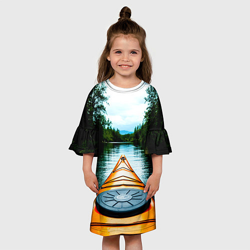 Детское платье На байдарке в лесу / 3D-принт – фото 3