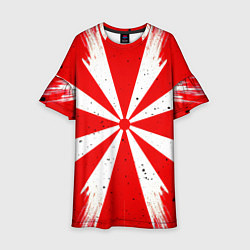 Платье клеш для девочки Красная мишень, цвет: 3D-принт