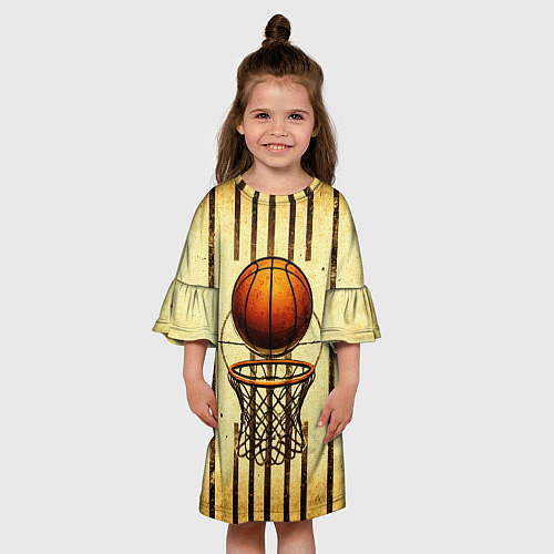 Детское платье Кольцо с баскетбольным мячом / 3D-принт – фото 3