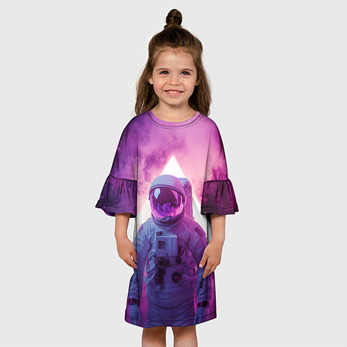 Детское платье Фиолетовый космос / 3D-принт – фото 3
