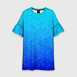 Детское платье Голубой в синеву с узором