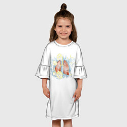 Платье клеш для девочки Легкое дыхание, цвет: 3D-принт — фото 2